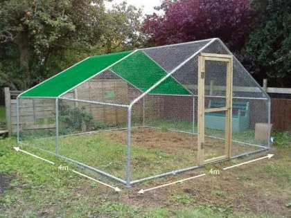 chicken run cover 4 x 4 metres 1 bay