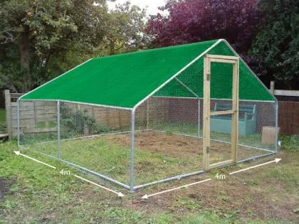chicken run cover 4 x 4 metres 2 bay
