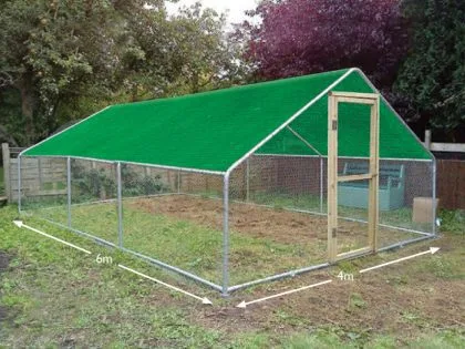 Chicken run cover 4 x 6 metres 3 bay