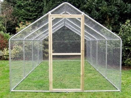 Garden Life Direct Steel Frame Walk-In Chicken Run 3m x 8m (10ft x 26ft)