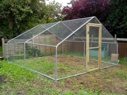 Garden Life Direct Steel Frame Walk-In Chicken Run 4m x 4m (13ft x 13ft)