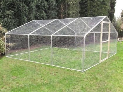 Garden Life Direct Steel Frame Walk-In Chicken Run 6m x 6m (20ft x 20ft)